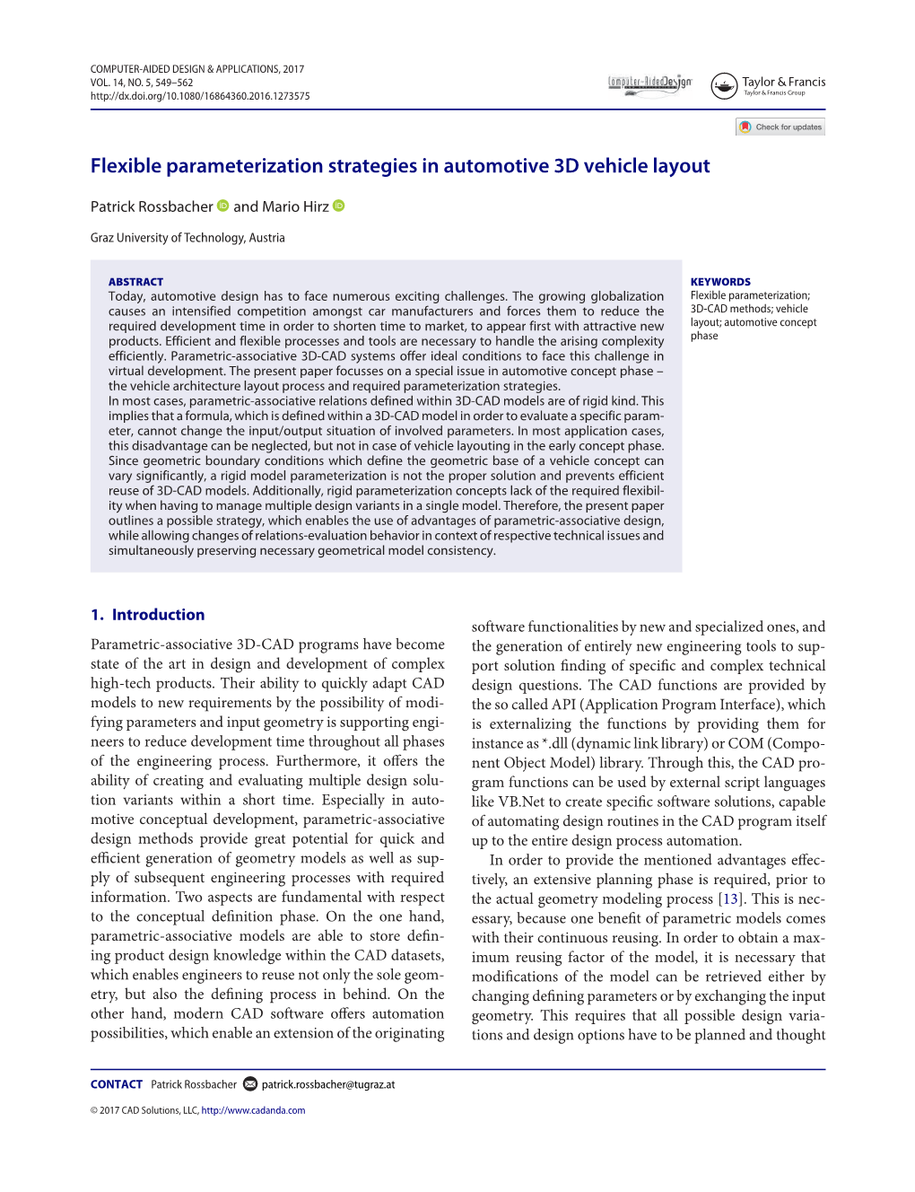 Flexible Parameterization Strategies in Automotive 3D Vehicle Layout