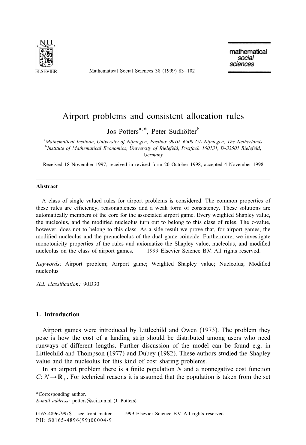 Airport Problems and Consistent Allocation Rules