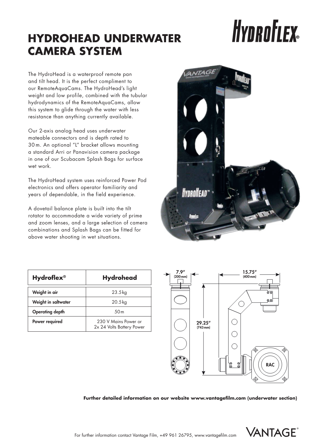 Hydrohead Underwater Camera System