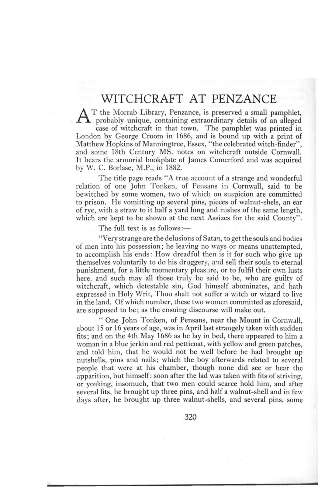 Witchcraft at Penzance