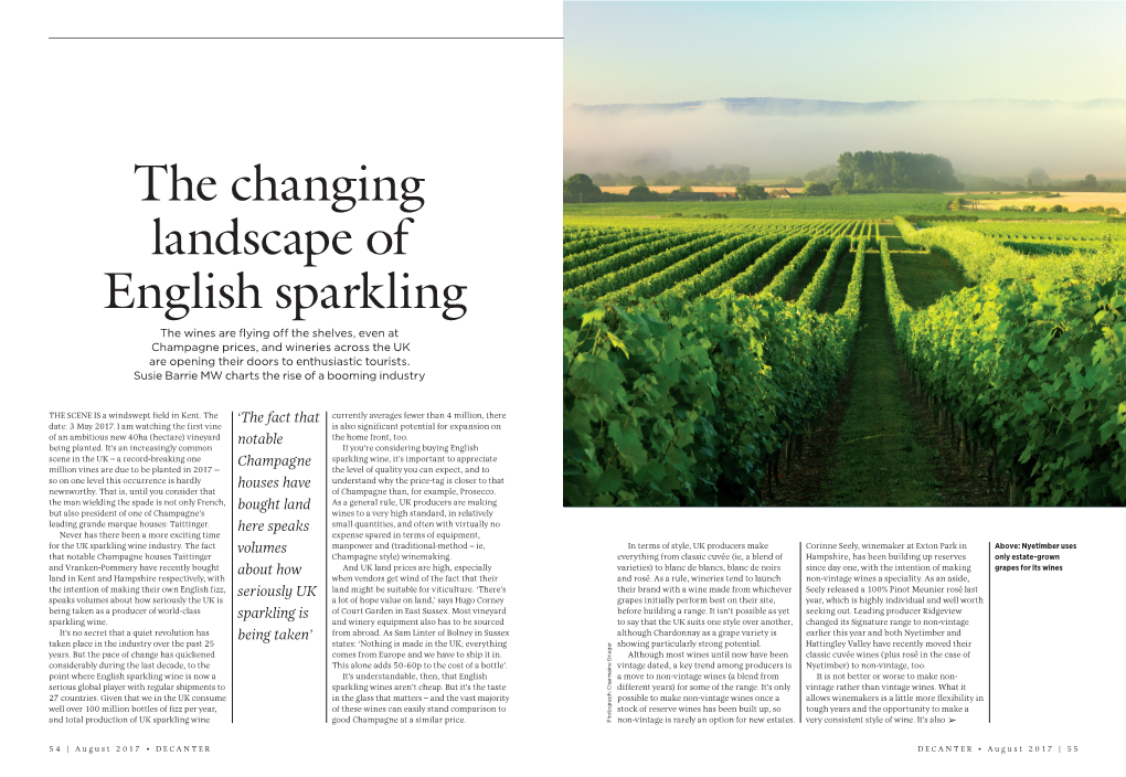 The Changing Landscape of English Sparkling