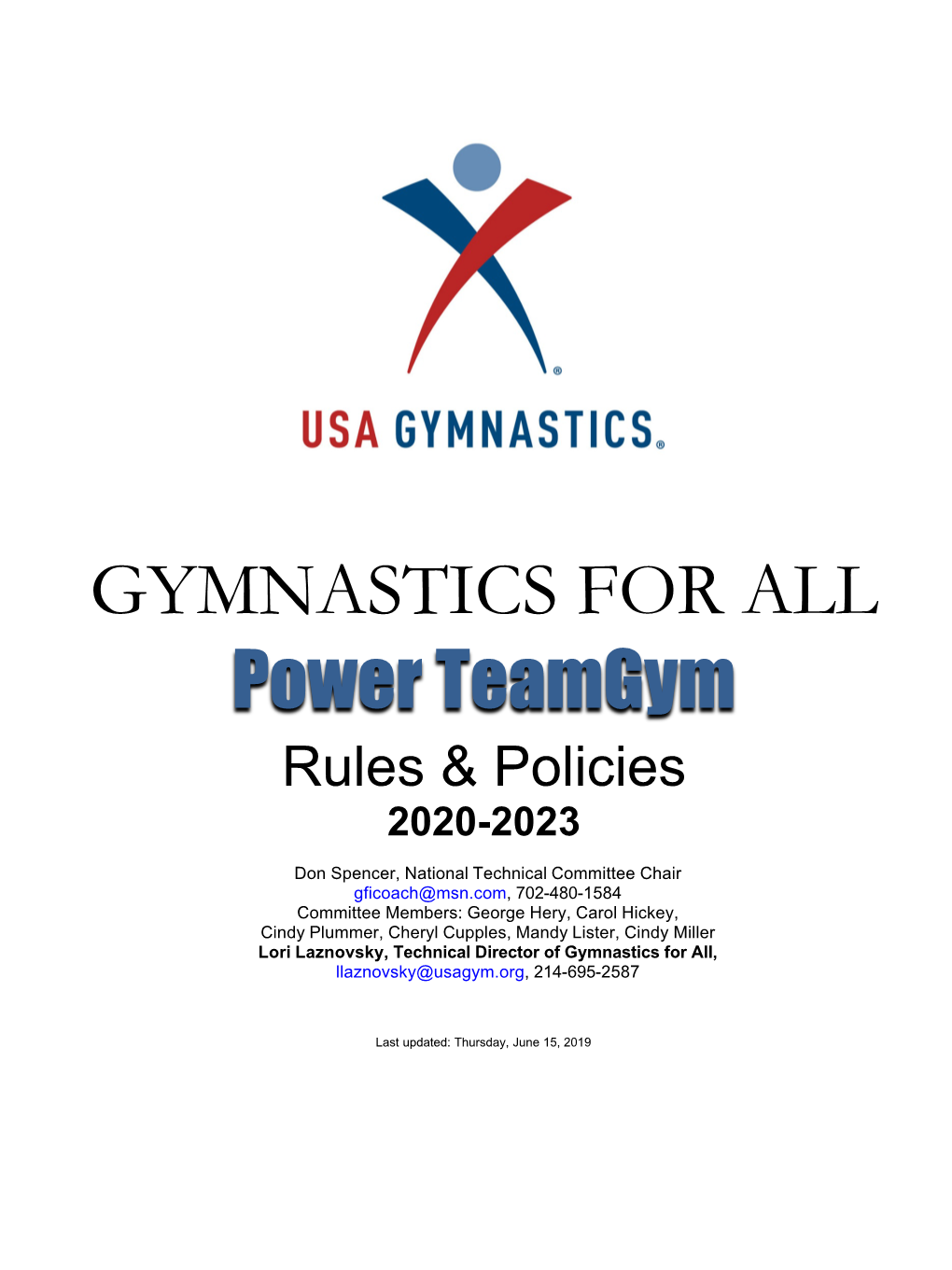 GYMNASTICS for ALL Power Teamgym