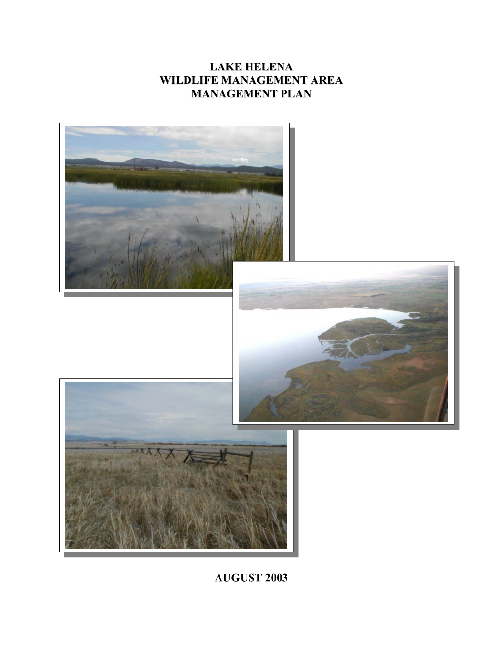 Lake Helena Wildlife Management Area Management Plan
