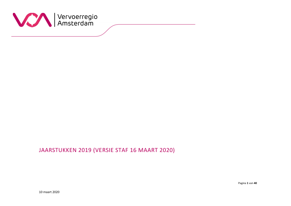 Jaarstukken 2019 (Versie Staf 16 Maart 2020)