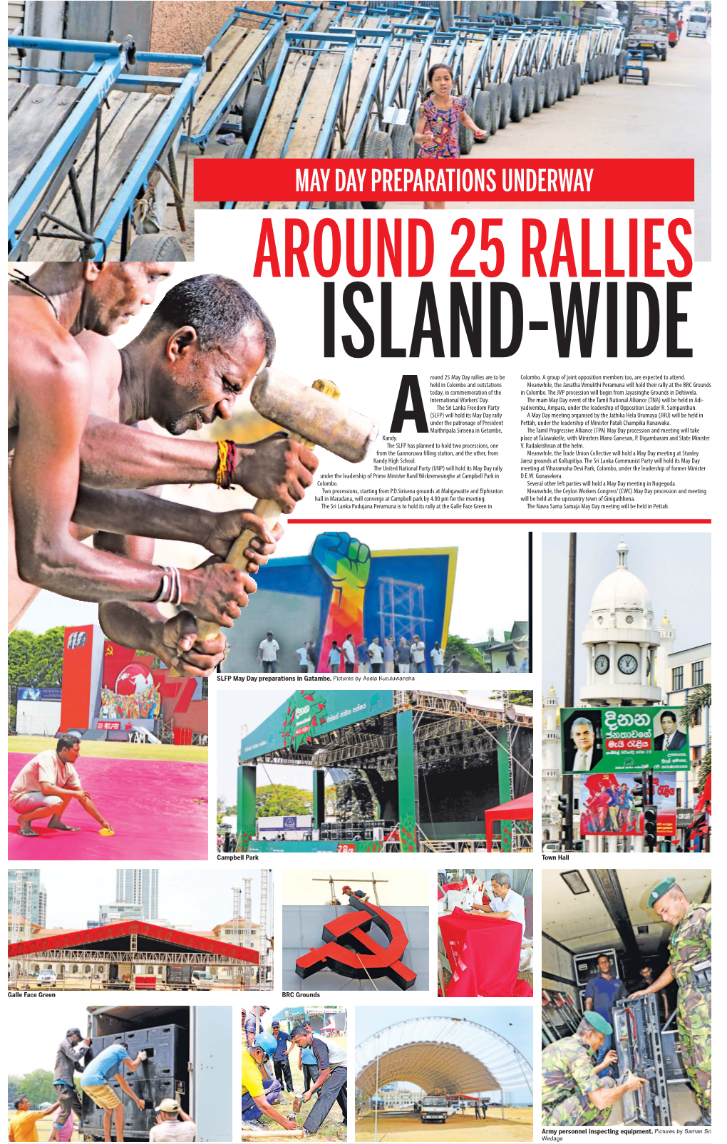 May Day Preparations Underway Around 25 Rallies Island-Wide