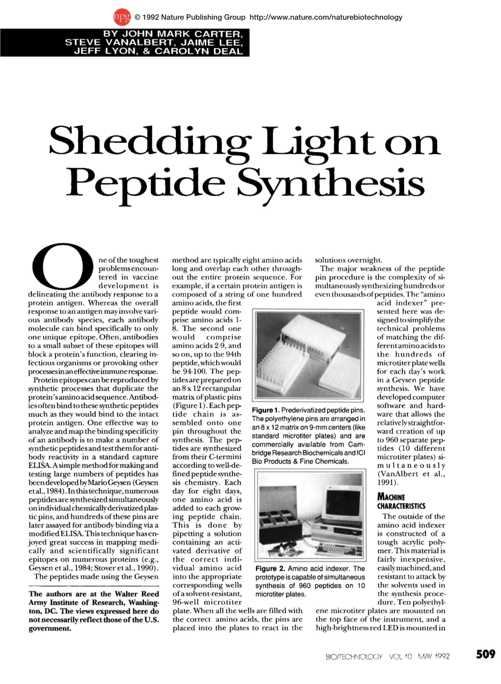 Shedding Light on Peptide Synthesis