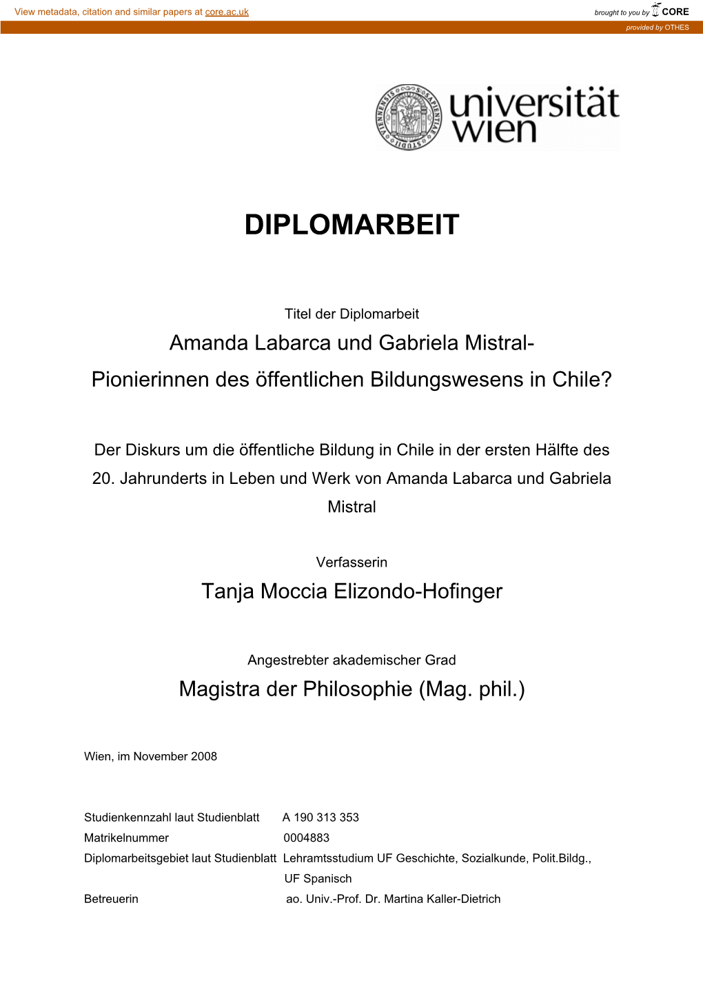 Diplomarbeit