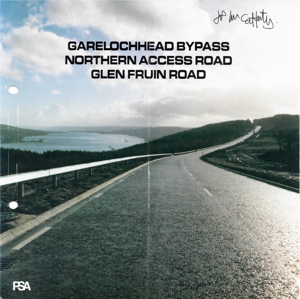Garelochhead Bypass Northern Access Road Glen Fruin Road Dumbarton District