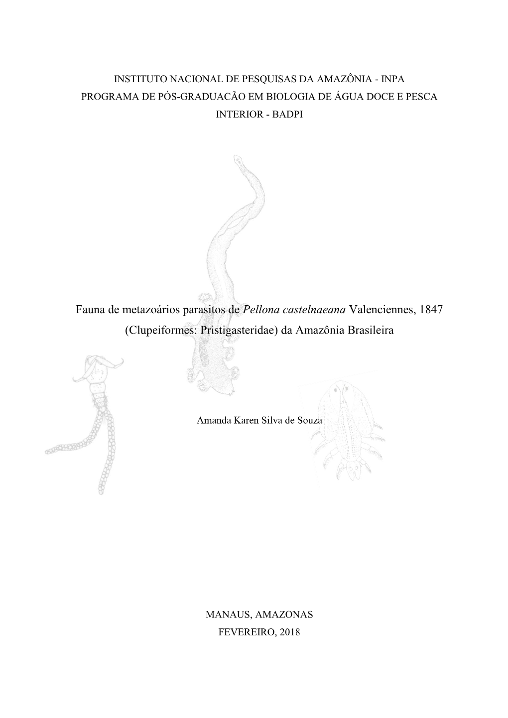 Clupeiformes: Pristigasteridae) Da Amazônia Brasileira