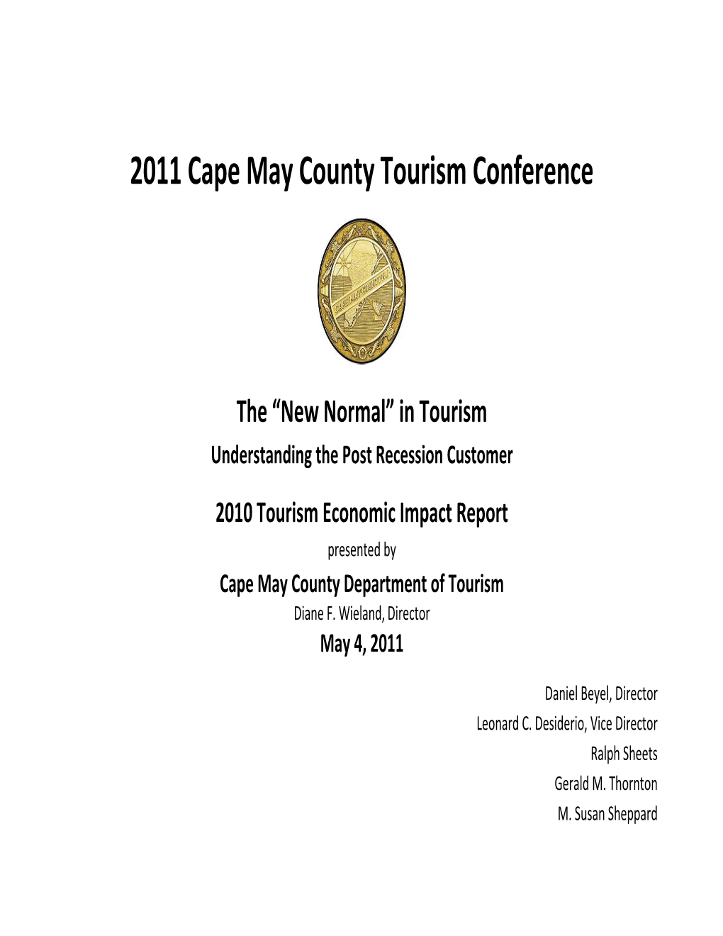 2011 Cape May County Tourism Conference Booklet