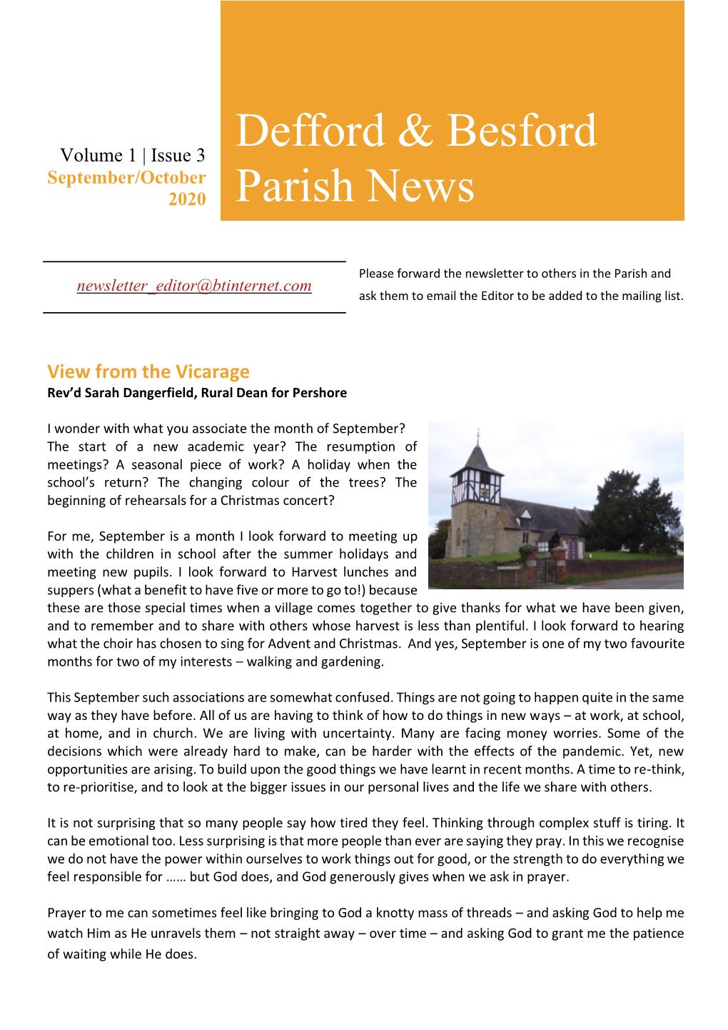 Defford & Besford Parish News