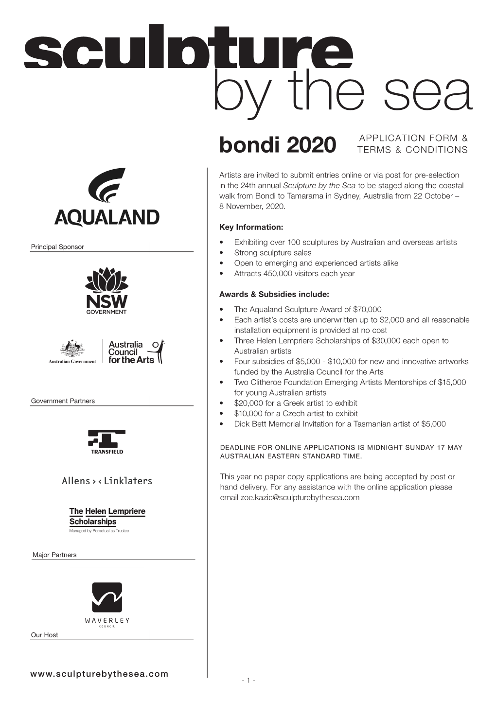 Bondi 2020 TERMS & CONDITIONS