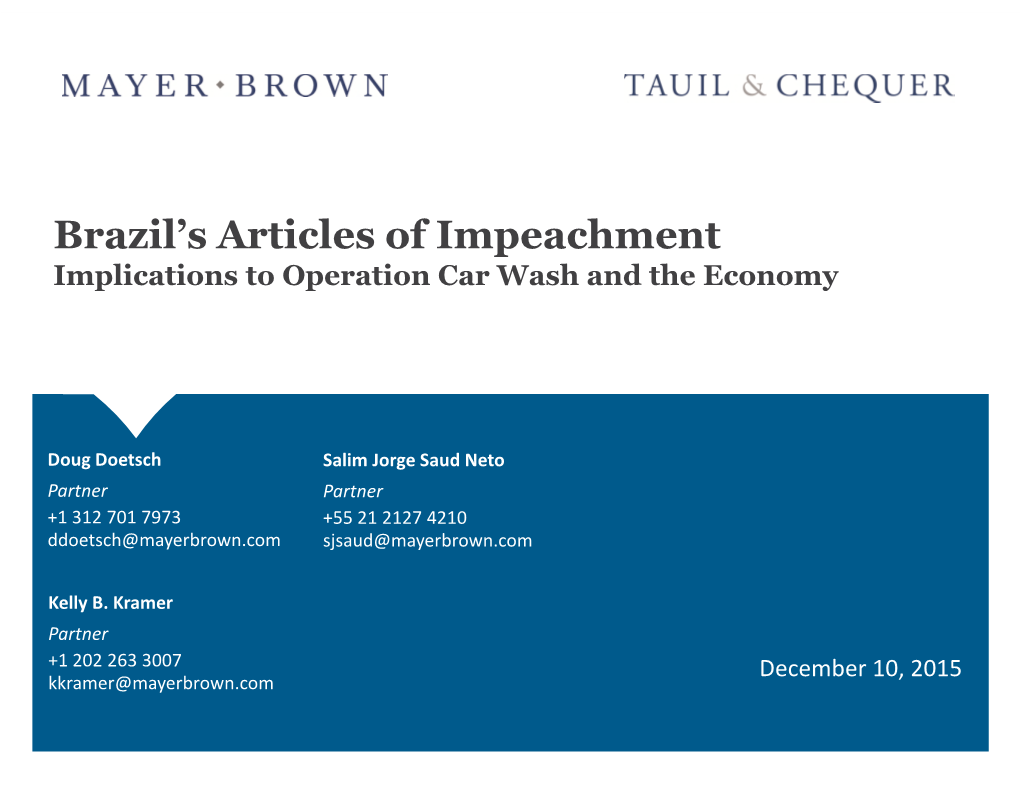 Brazil's Articles of Impeachment