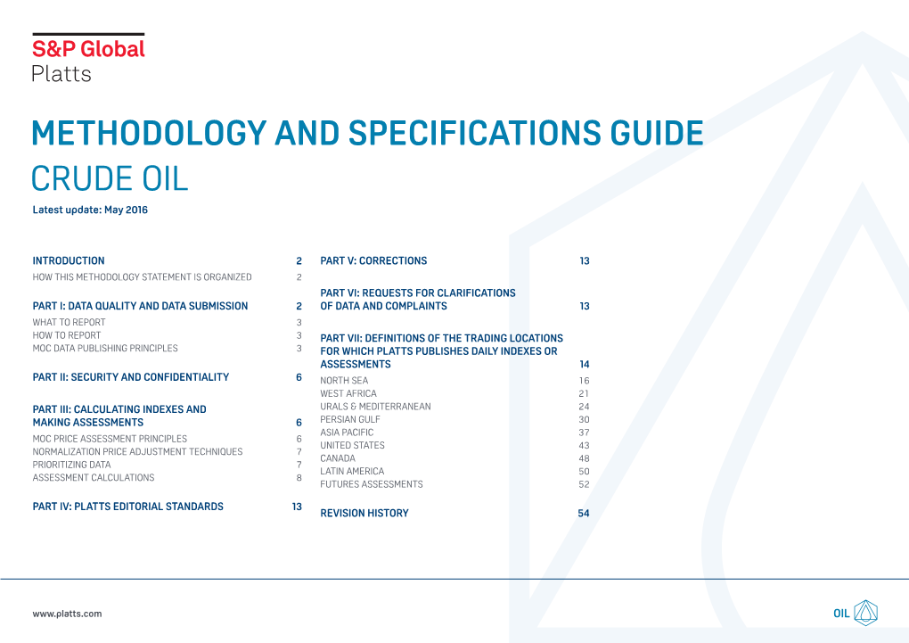 Platts Methodology and Specifications Guide