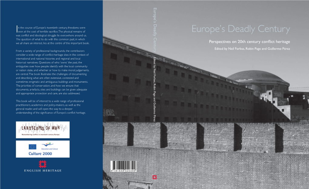 Europe's Deadly Century Cover.Qxd:Layout 1 11/05/09 10:38 Pagina 1 Europe’S Deadly Century
