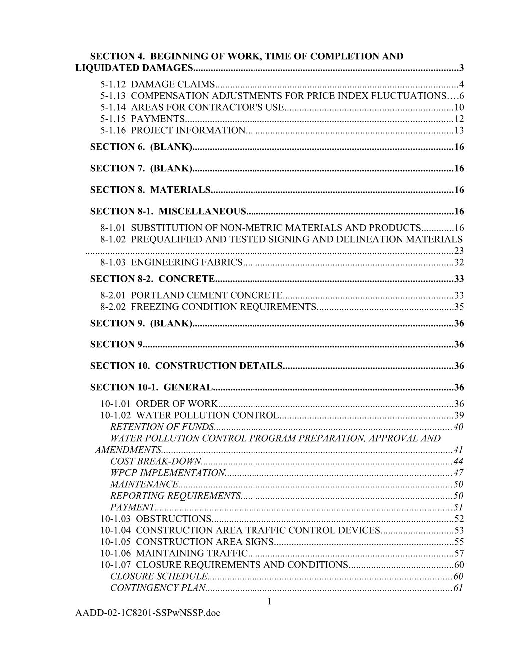 Section 4.Beginning of Work, Time of Completion and Liquidated Damages 3