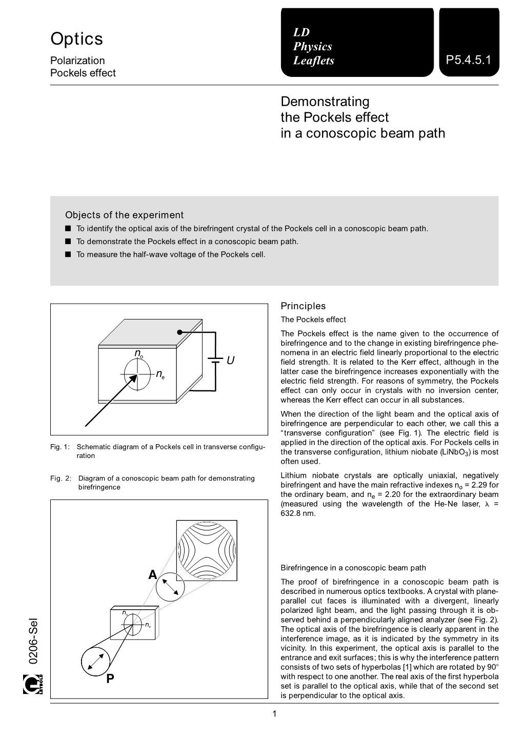 P5.4.5.1 Pockels Effect