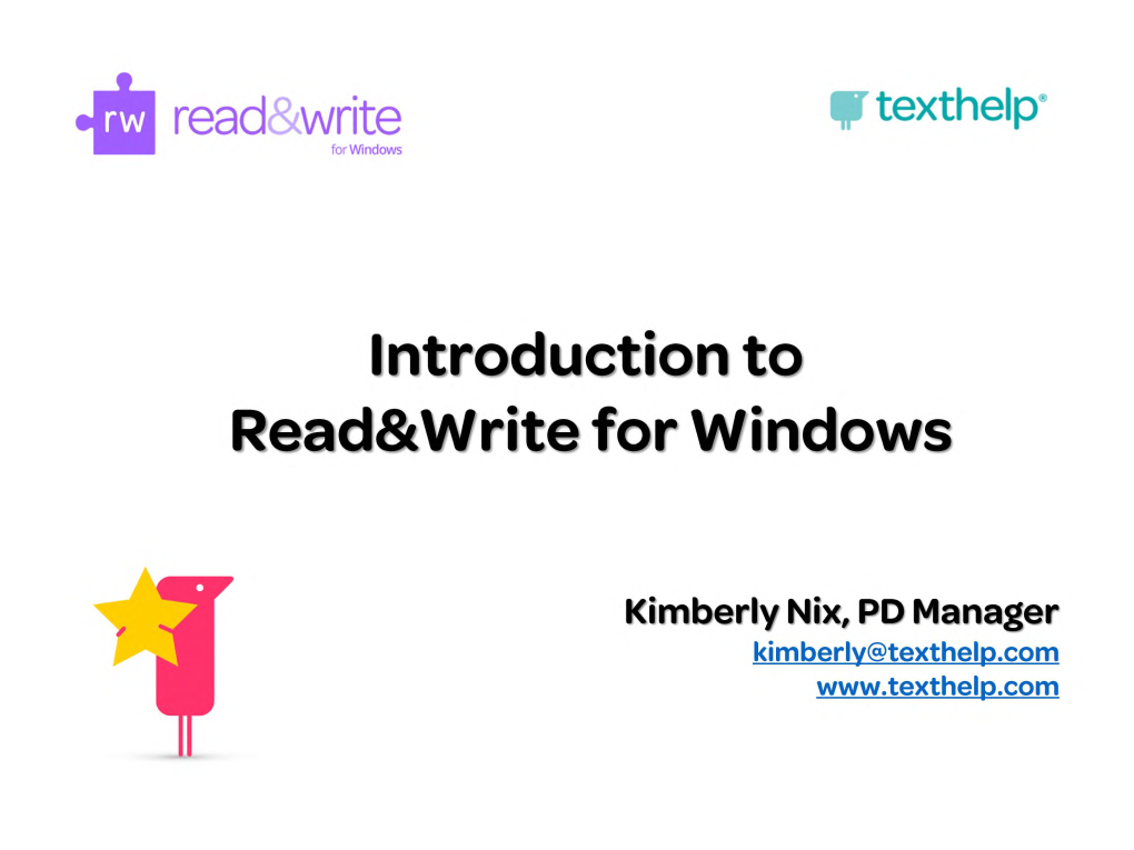Introduction to Read&Write for Windows