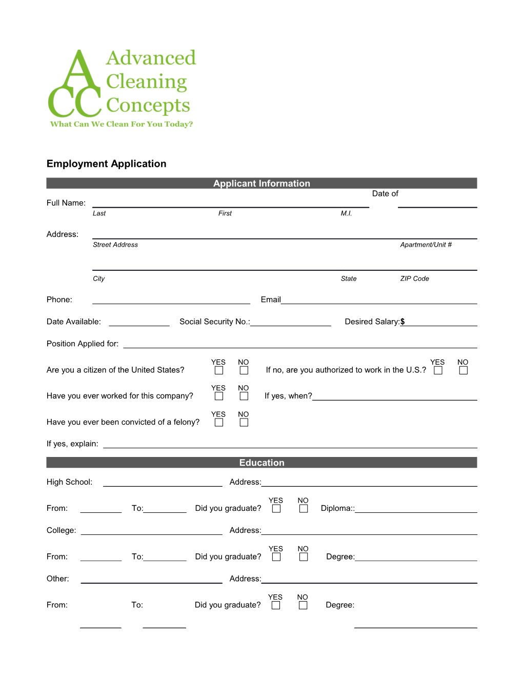 Employment Application s6