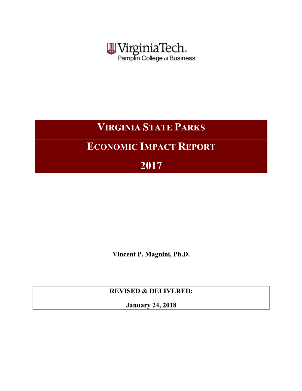 Virginia State Parks 2017 Economic Impact