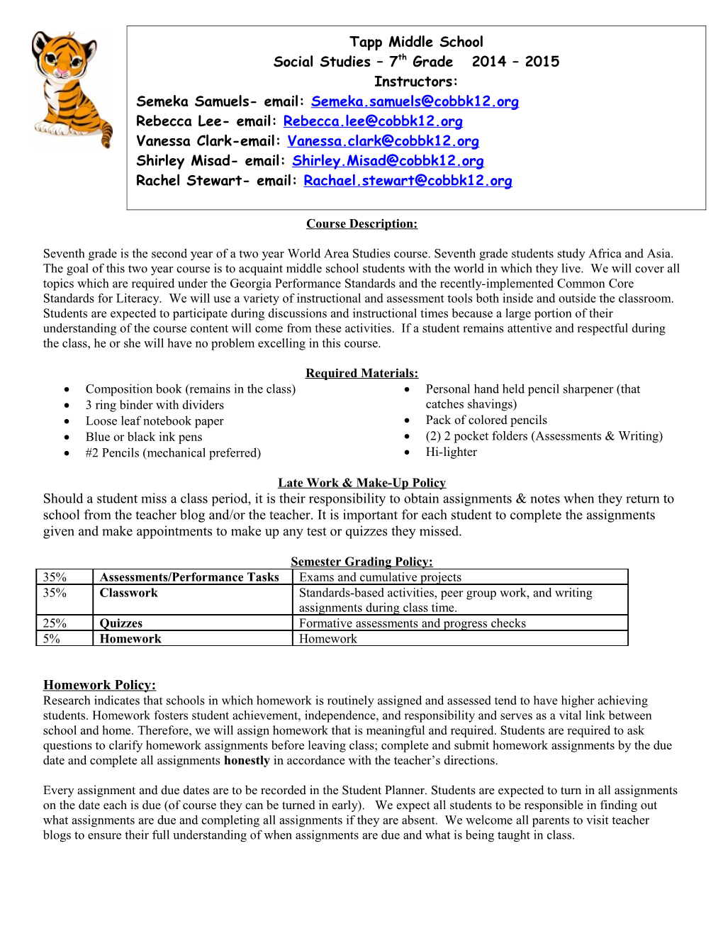 Beaumont Middle School 6Th Grade Health Syllabus