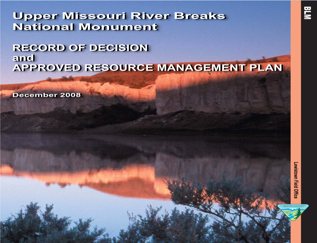 Upper Missouri River Breaks National Monument