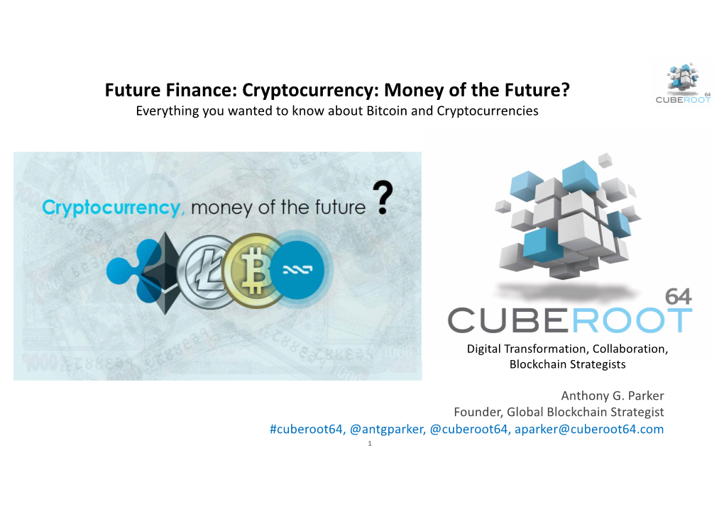 Cryptocurrency: Money of the Future? (PDF)