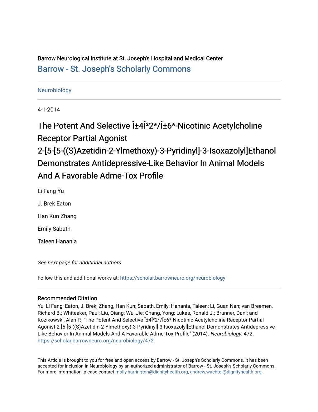 Nicotinic Acetylcholine Receptor Partial Agonist 2