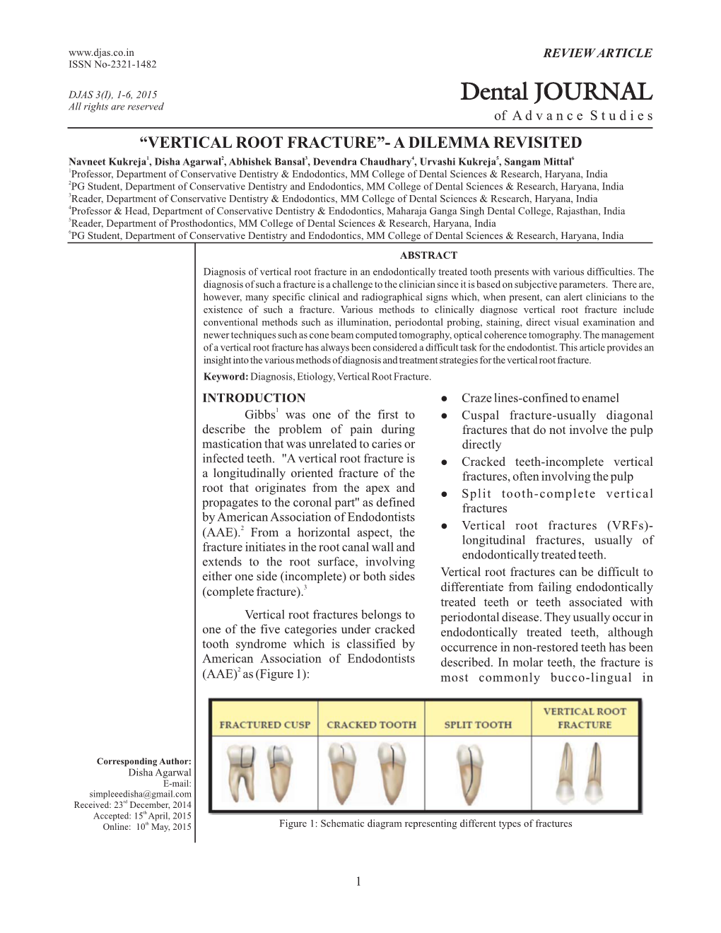 “Vertical Root Fracture”-A Dilemma Revisited