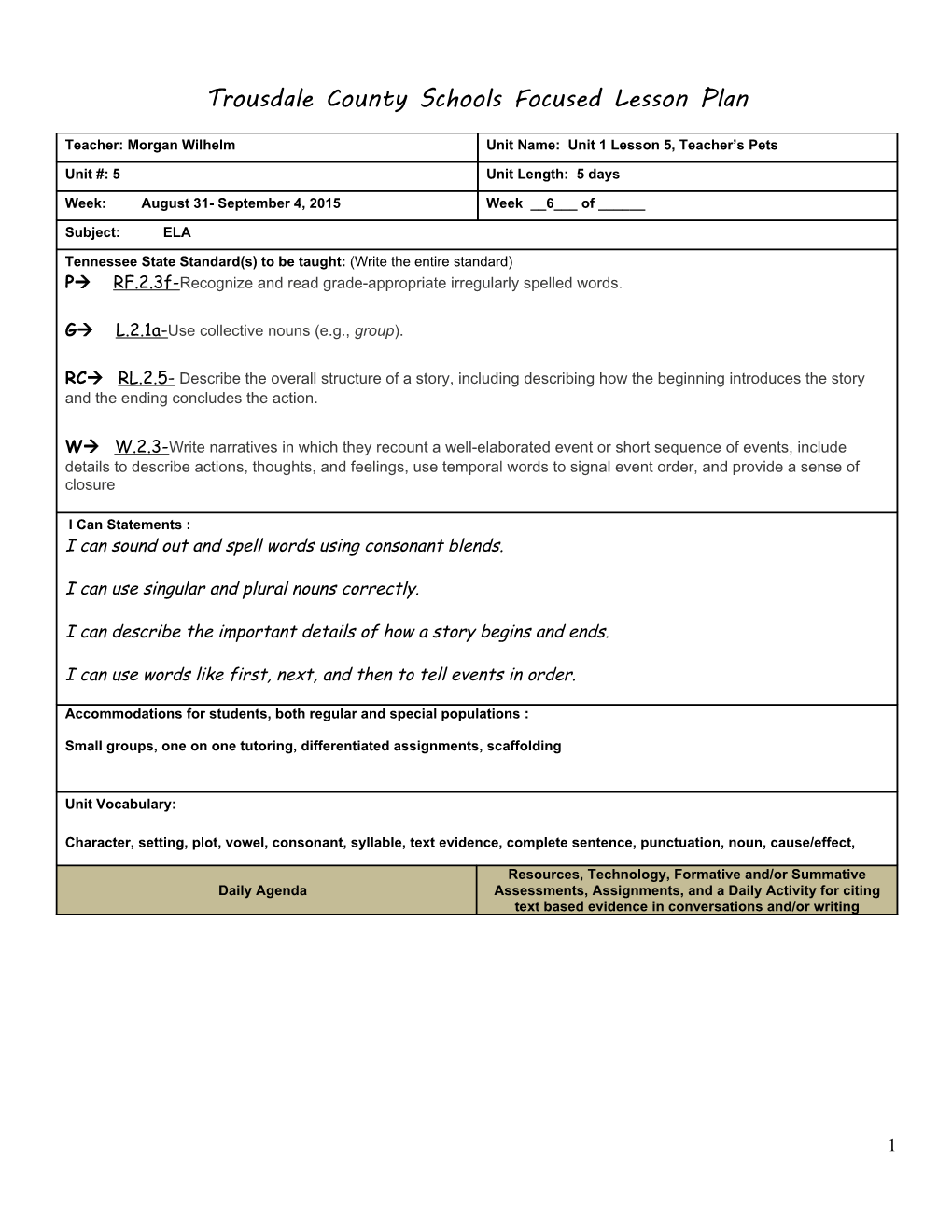 Lesson Plan Template s18