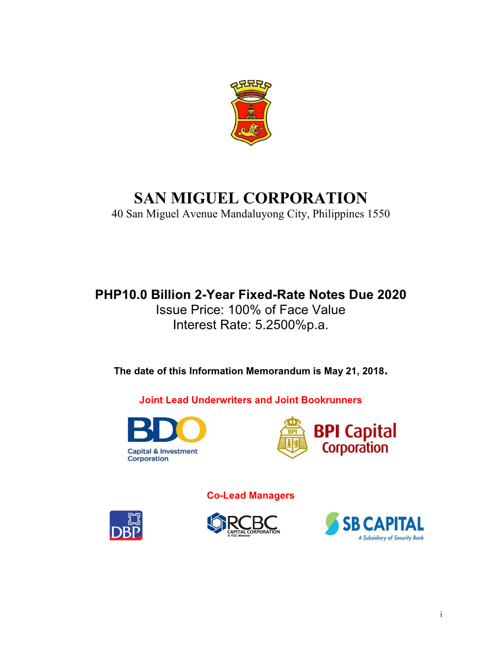 Preliminary Offering Memorandum