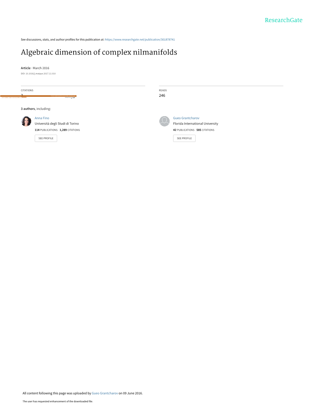 Algebraic Dimension of Complex Nilmanifolds