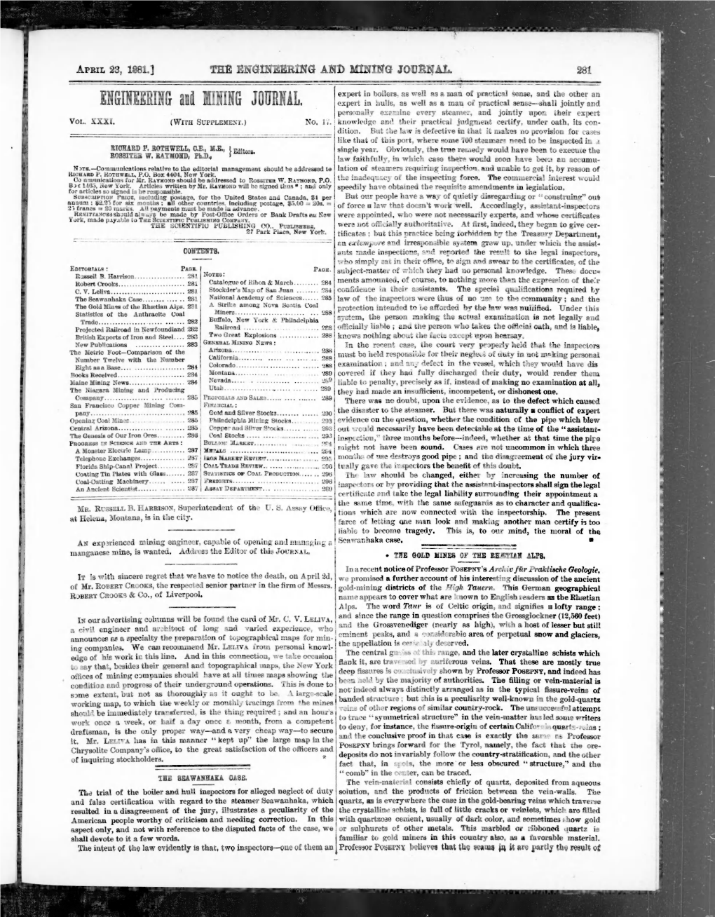 The Engineering and Mining Journal 1881-04-23