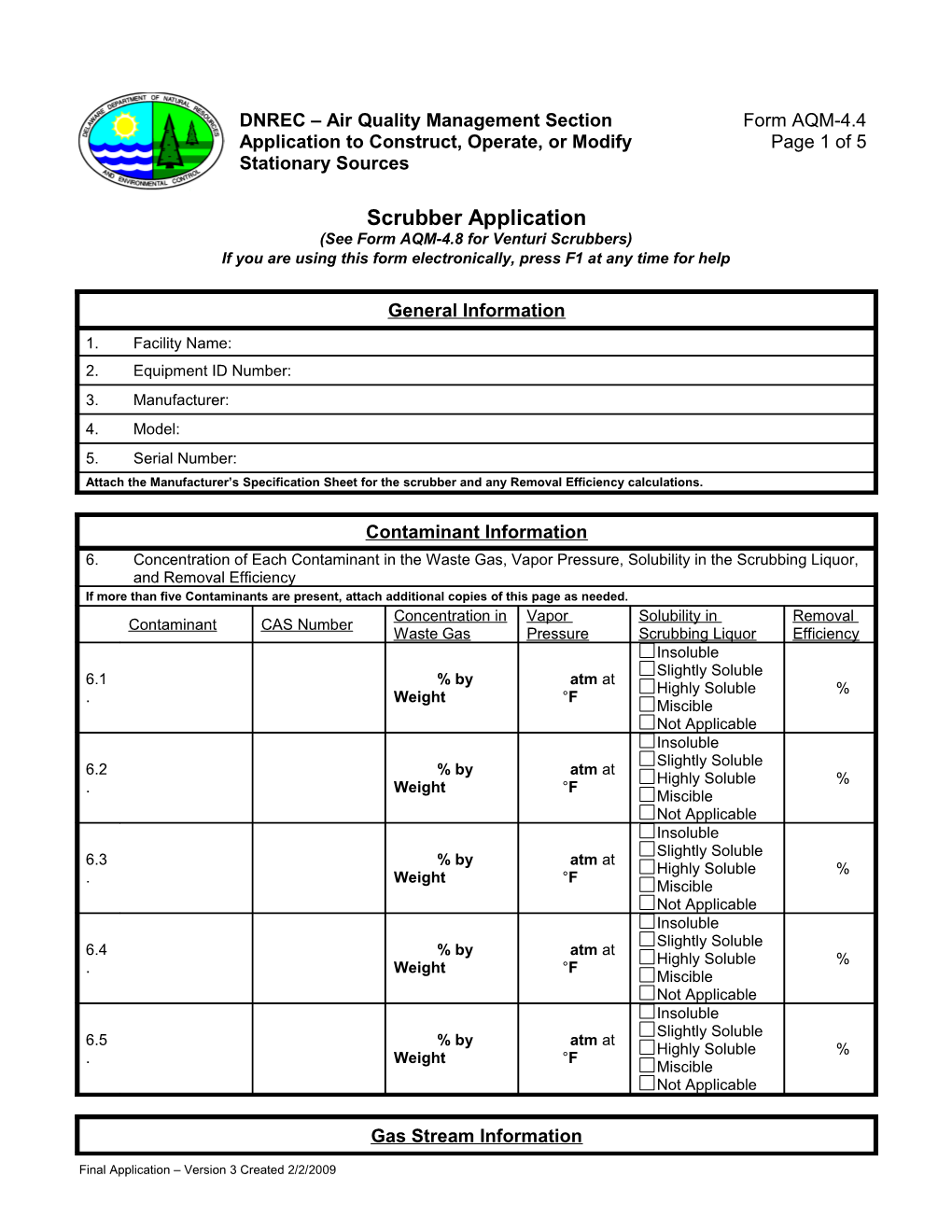 Final Application Version 3 Created 2/2/2009 s1