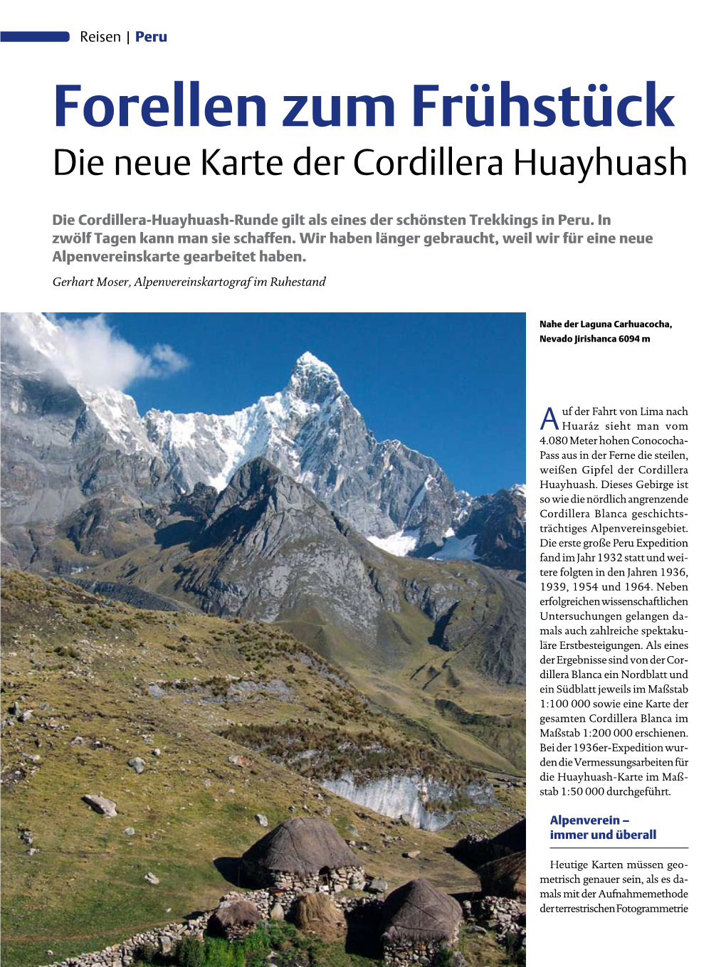 Forellen Zum Frühstück Die Neue Karte Der Cordillera Huayhuash