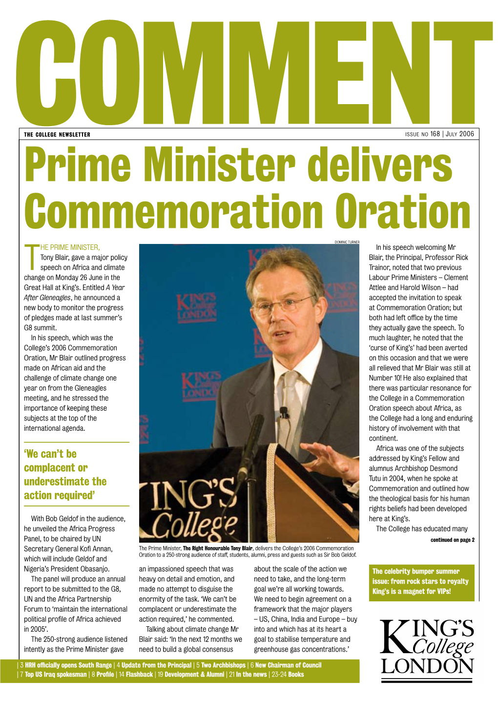 Prime Minister Delivers Commemoration Oration