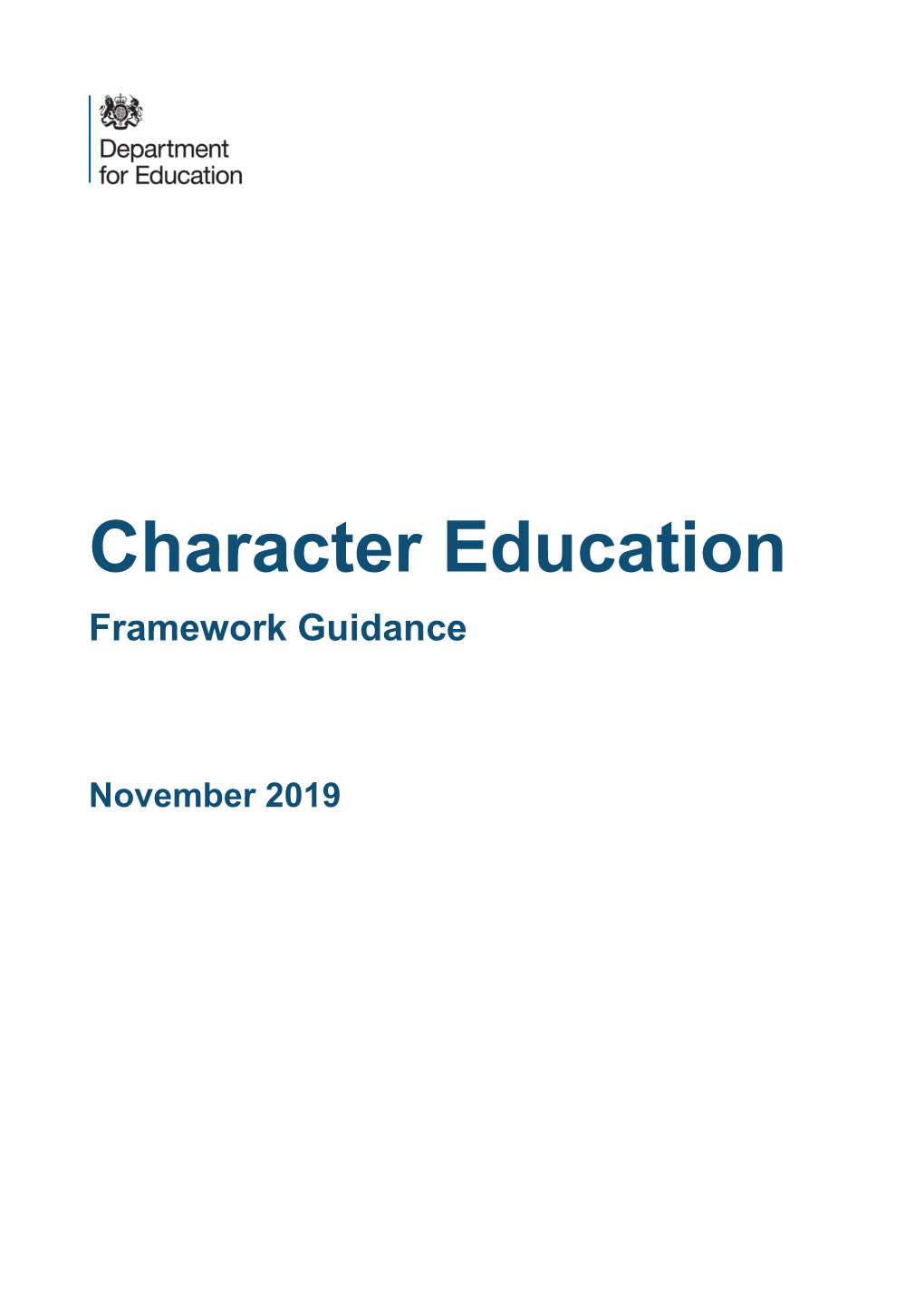 Character Education Framework Guidance