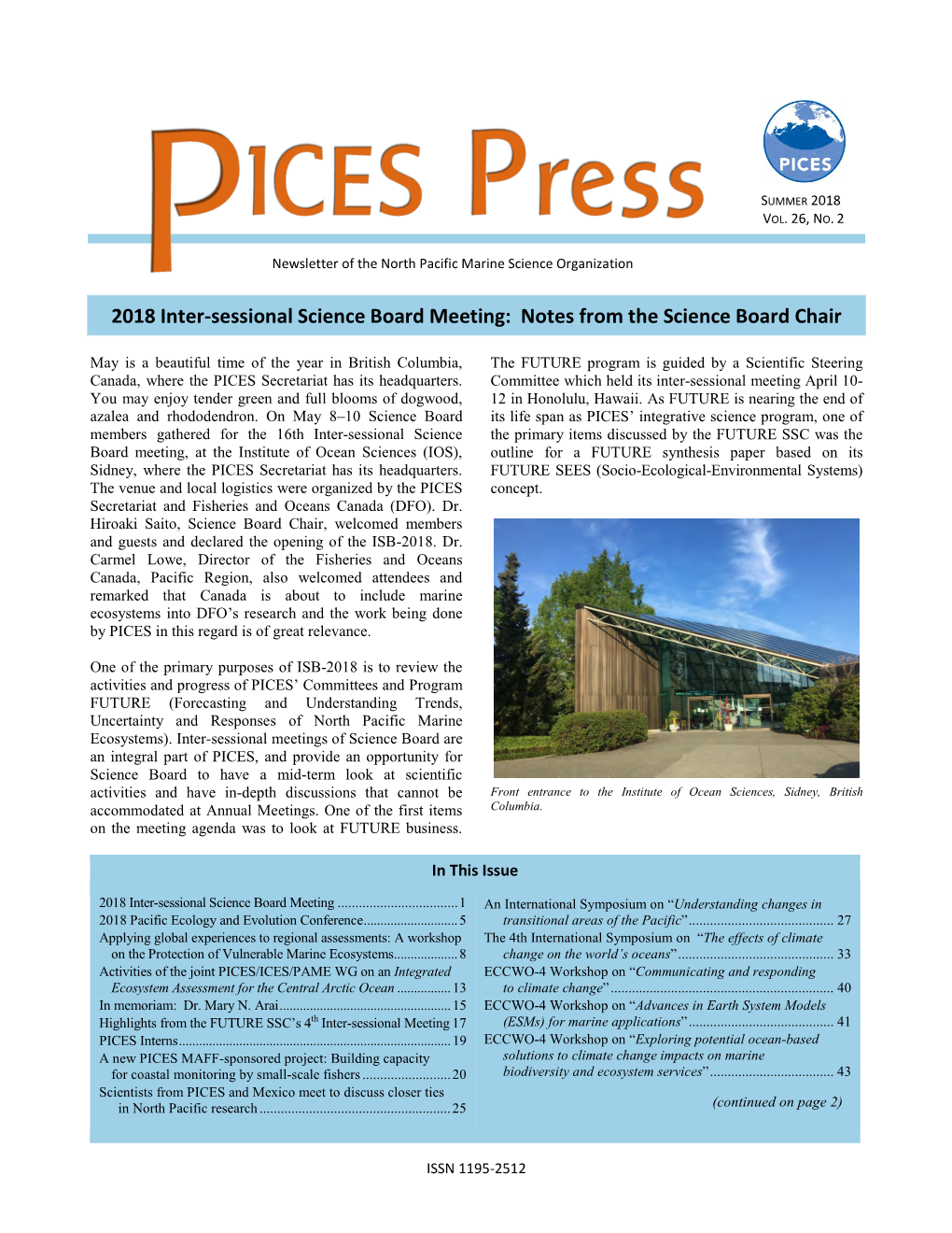 PICES Press, Vol. 26, No. 2