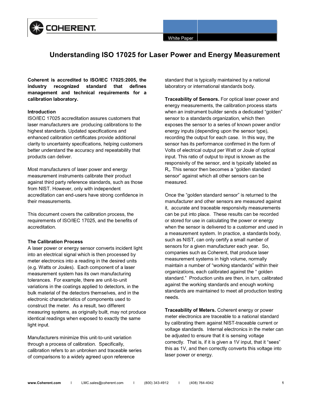 Understanding ISO 17025 for Laser Power and Energy Measurement