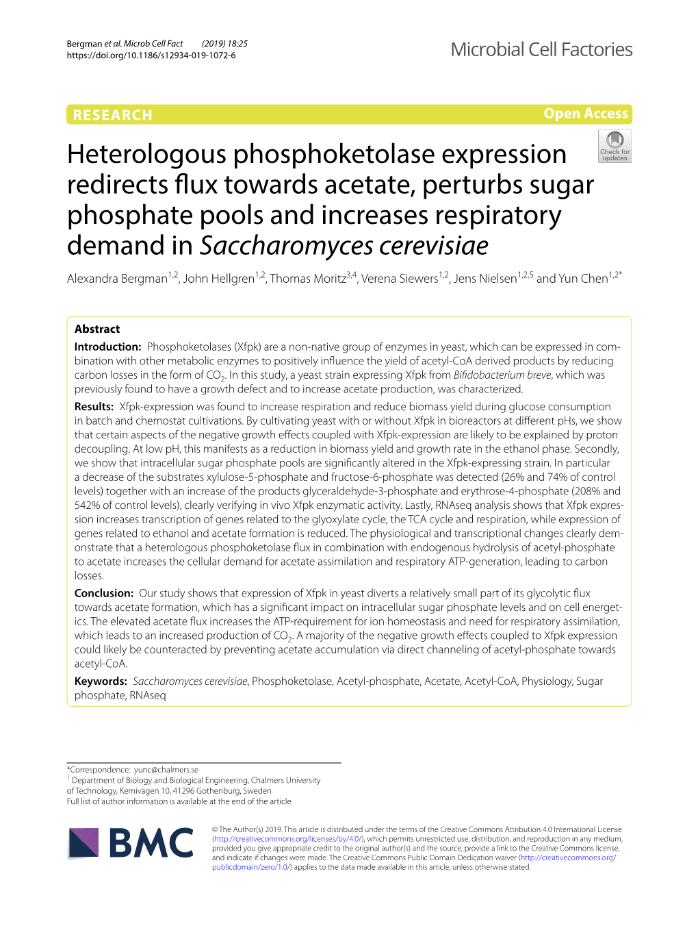 Heterologous Phosphoketolase Expression Redirects Flux Towards