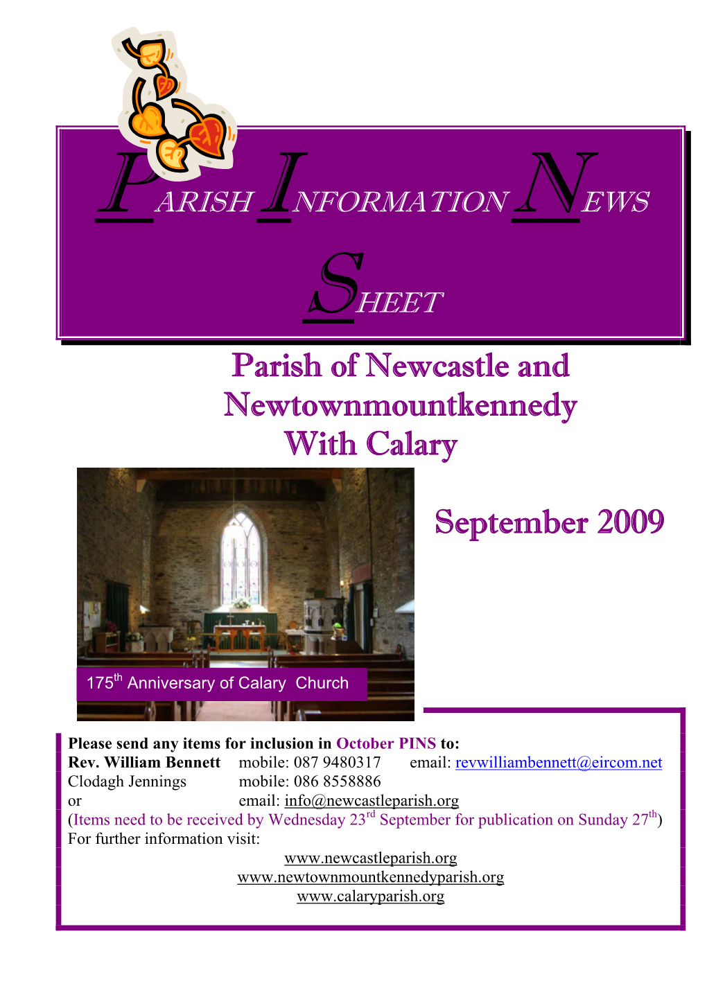 Parish of Newcastle and Newtownmountkennedy with Calary