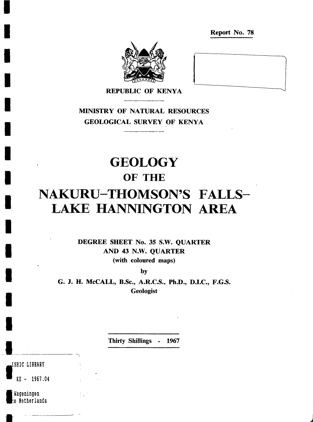 Geology Nakuru-Thomson's Falls