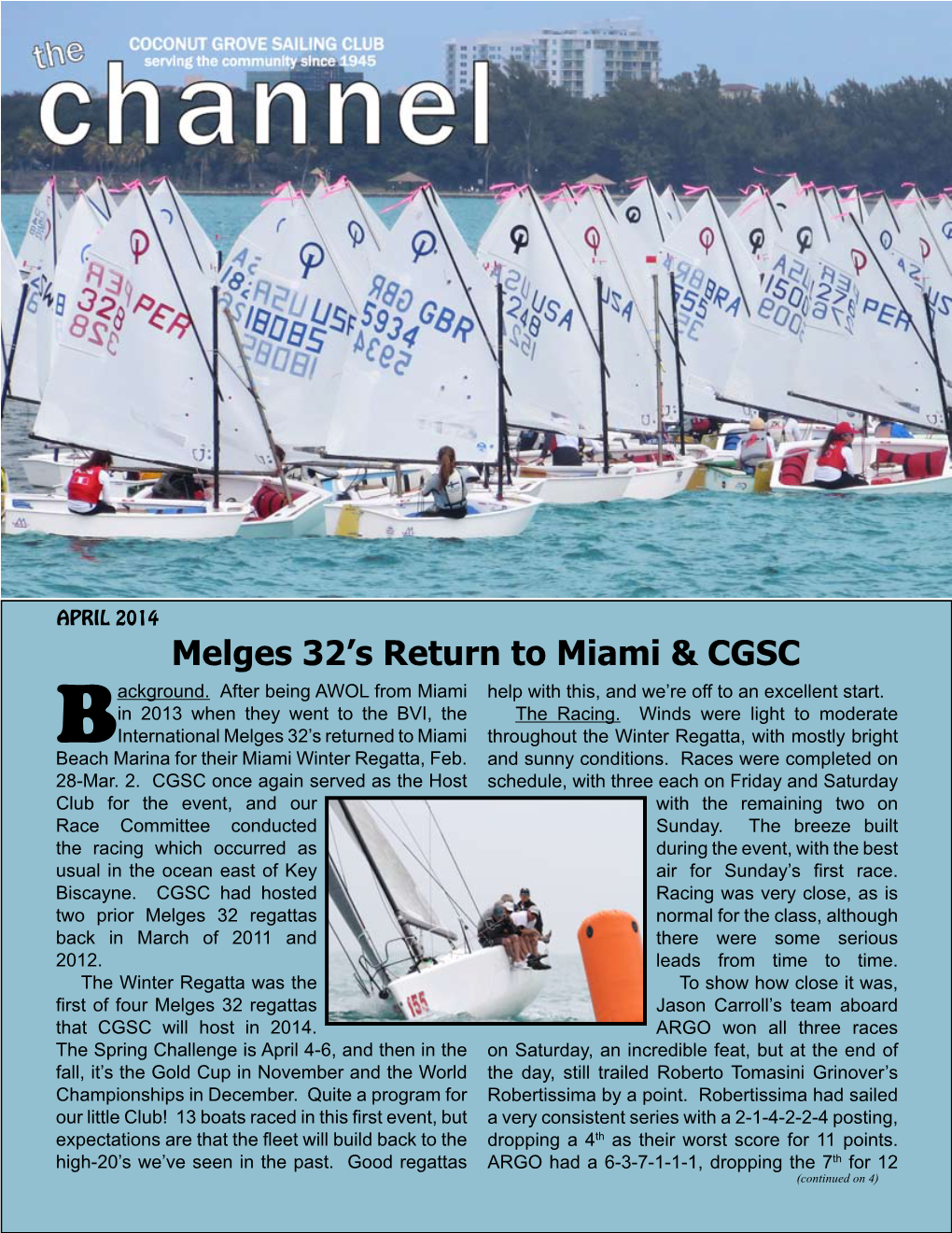Melges 32'S Return to Miami & CGSC