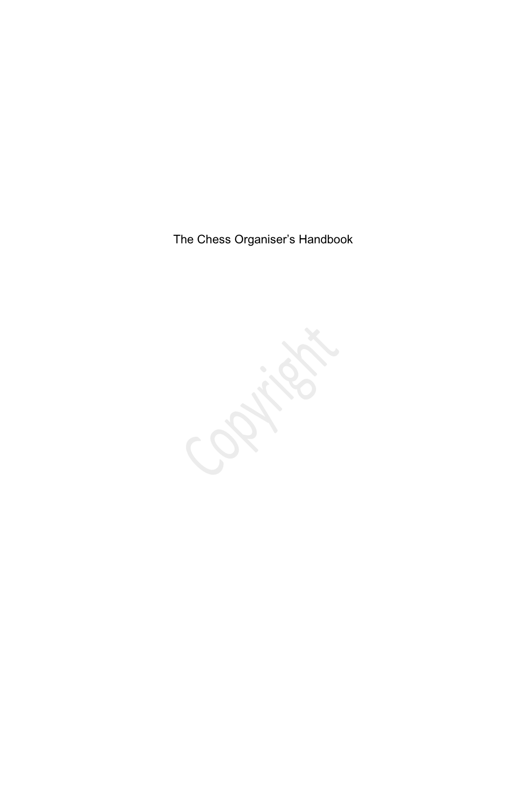 The Chess Organiser's Handbook