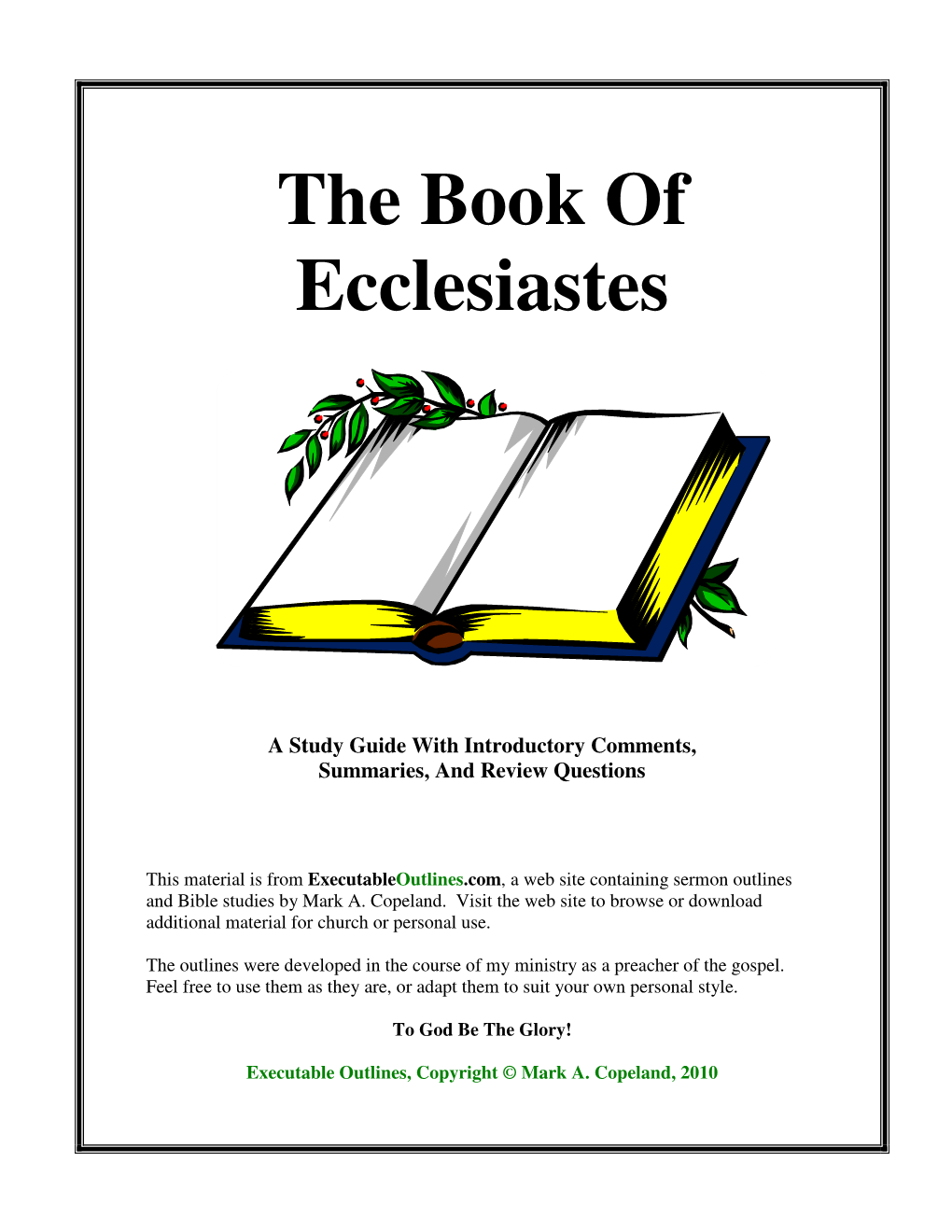 The Book of Ecclesiastes