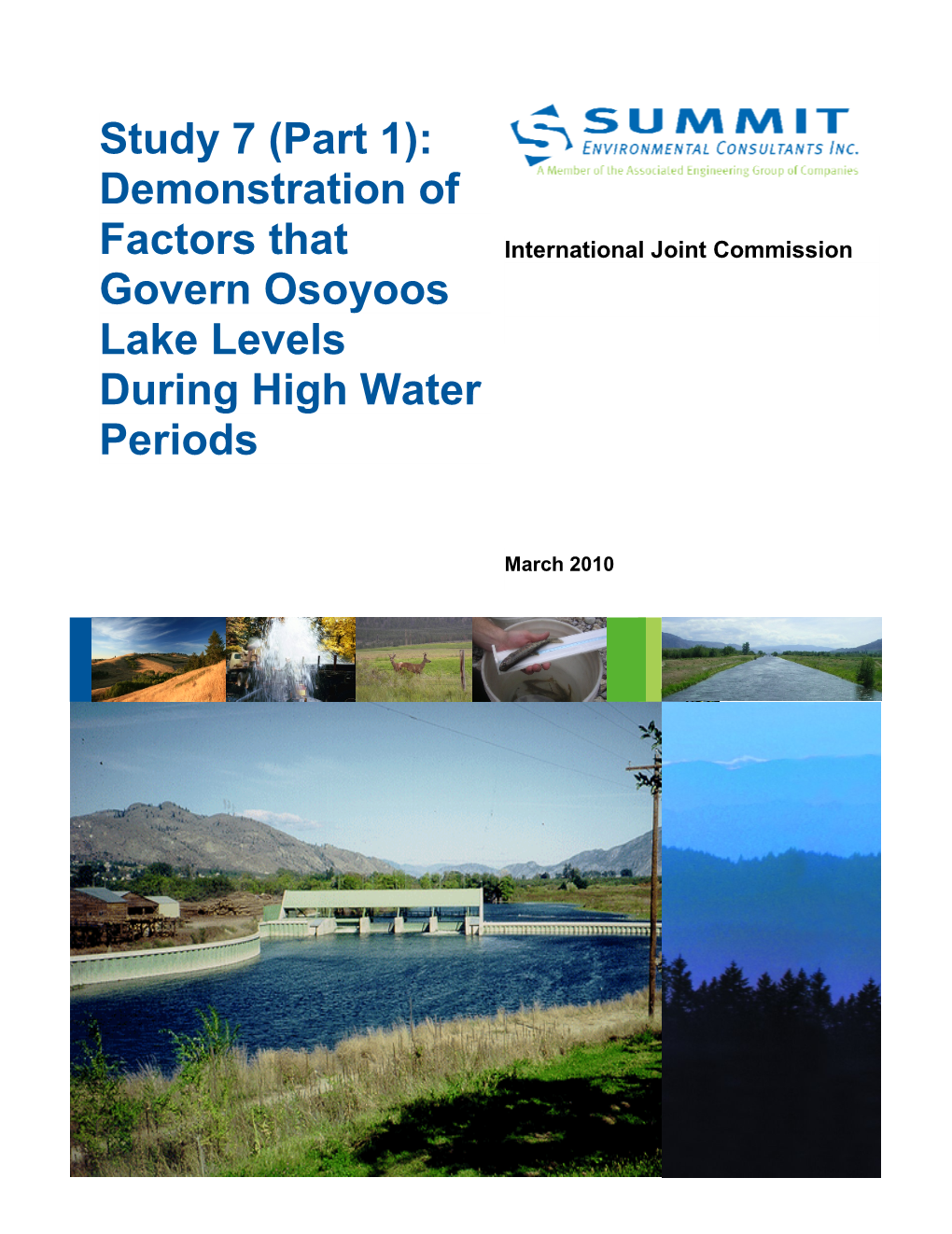 Study 7 (Part 1): Demonstration of Factors That Govern Osoyoos Lake