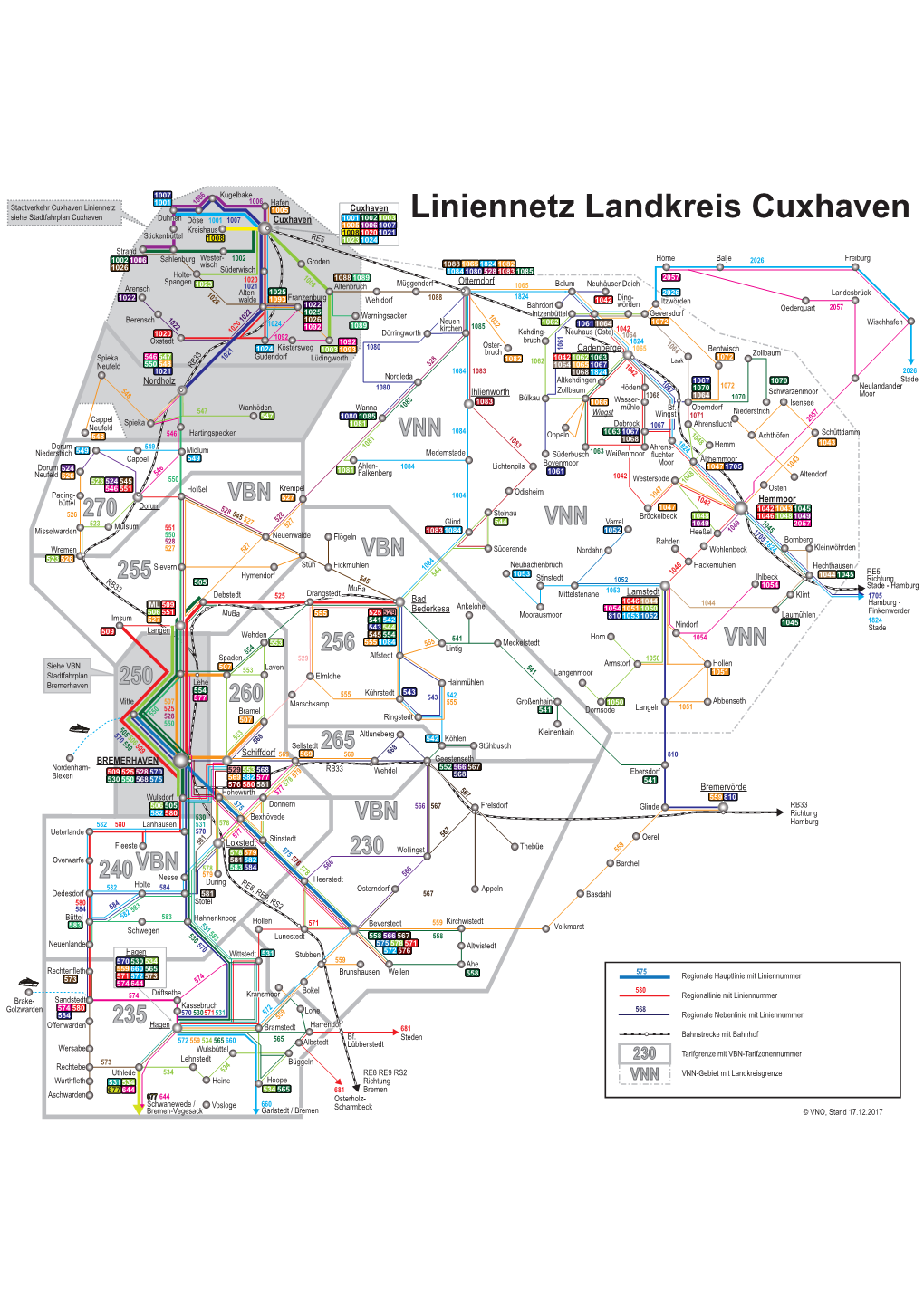 Liniennetz Landkreis Cuxhaven