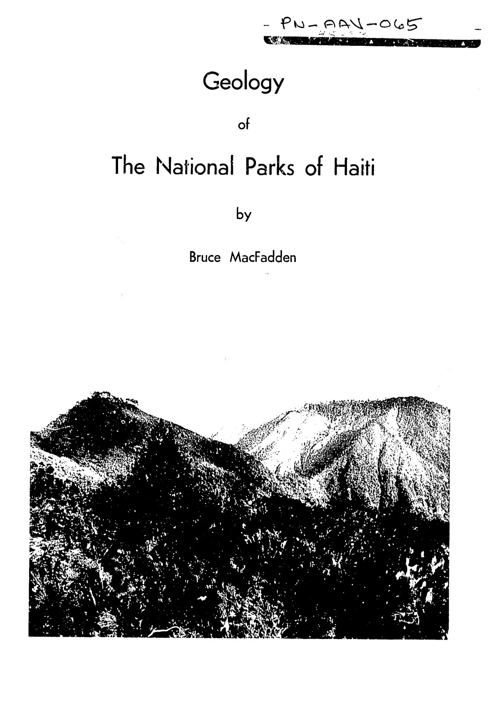 Geology the National Parks of Haiti