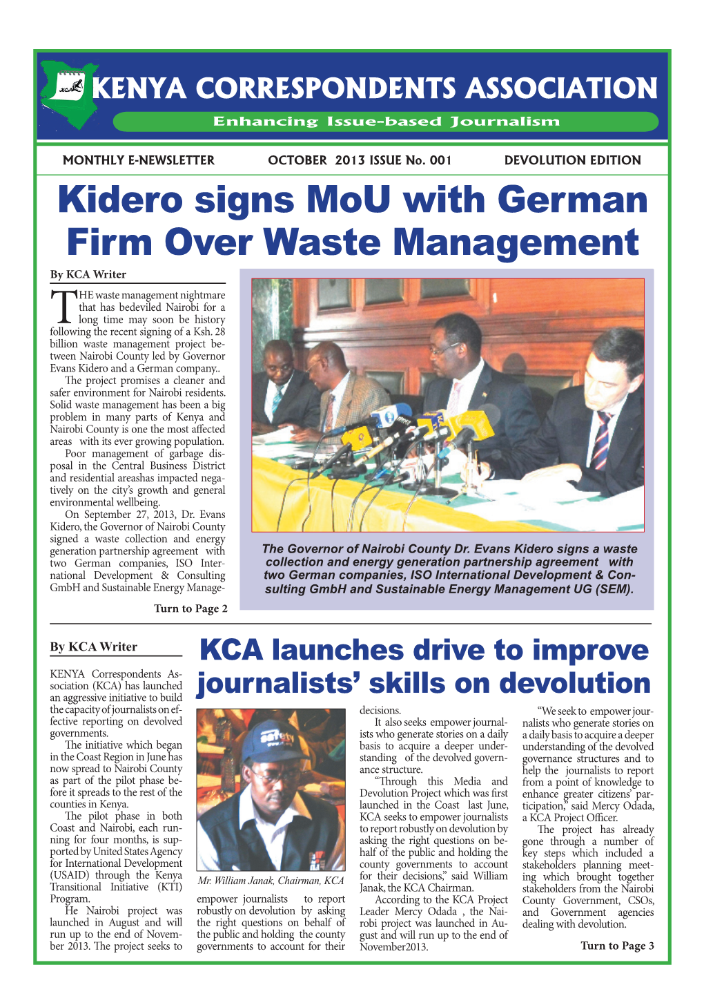 KCA E-Newsletter Finalindd.Indd