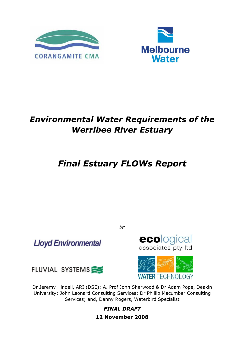 Final Estuary Flows Report